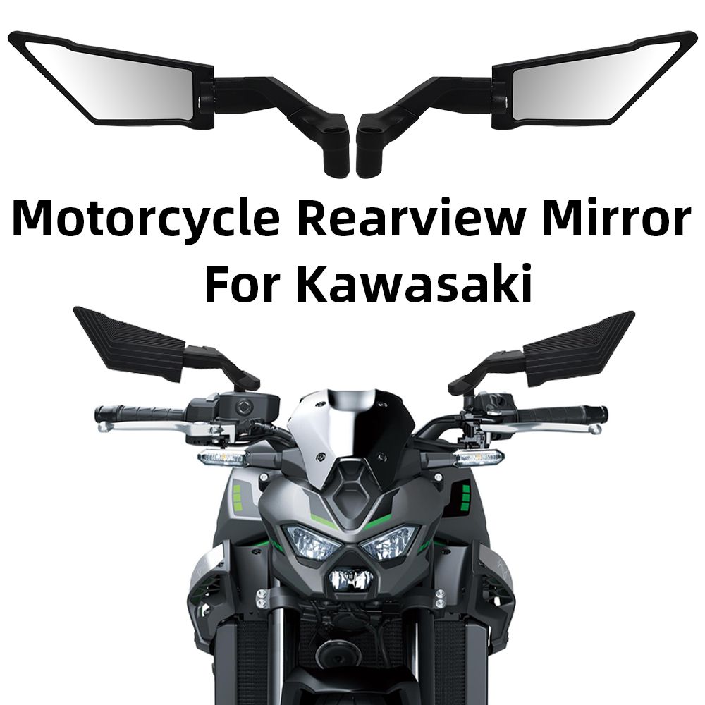 SHENAO Aerodynamic Wind Wing Mirrors | Rotatable Adjustable Metal Body | Universal Fit for Touring (Black)
